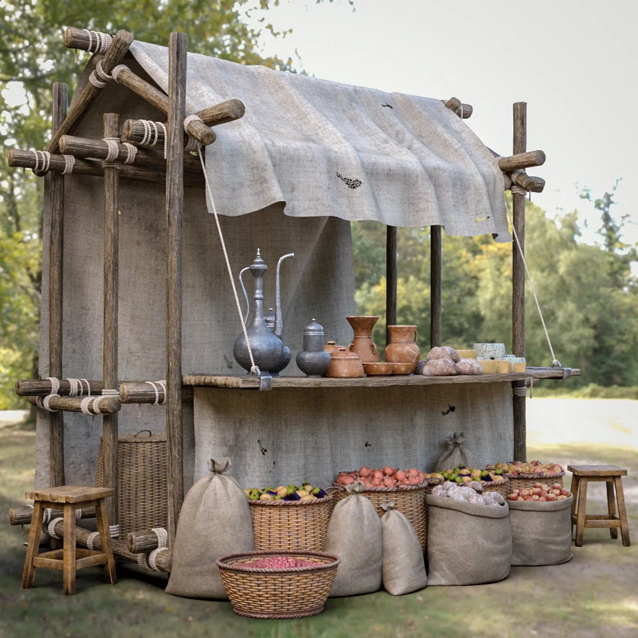 Medieval Land 01 Market