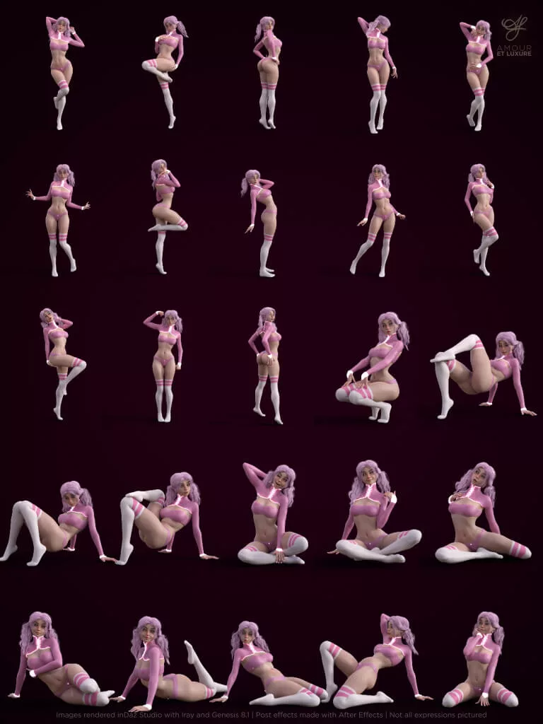 Misfit Poses and Expressions for Genesis 8 and 8.1 Female