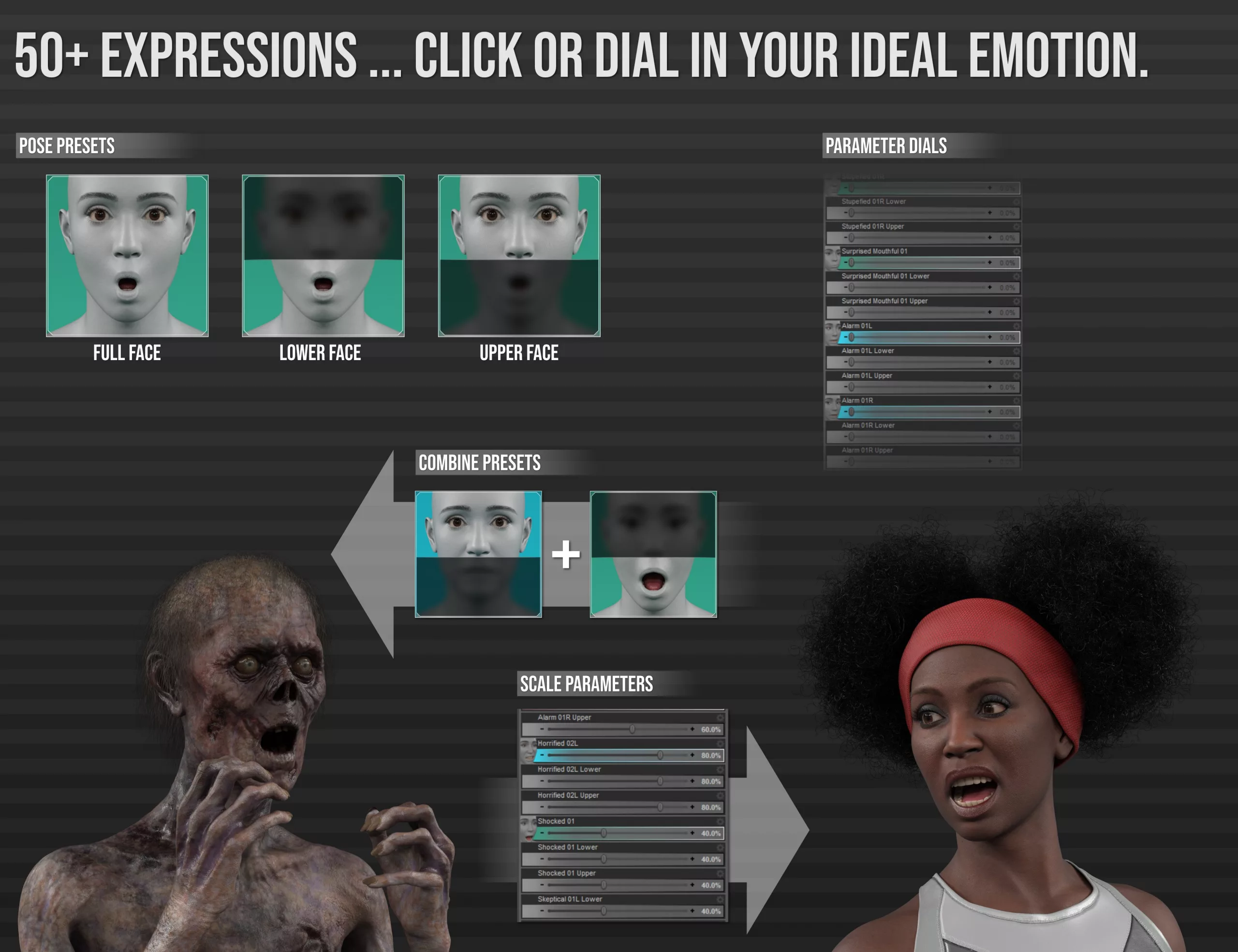 NG Faces of Fear and Surprise for Genesis 9