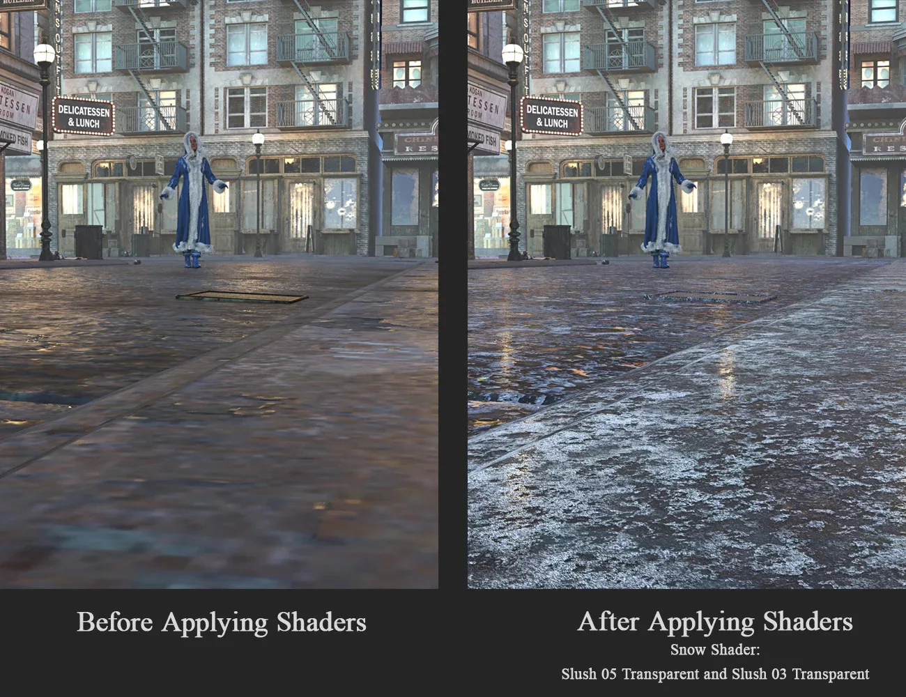 SBibb Slush and Snow Shaders for Iray and Merchant Resource