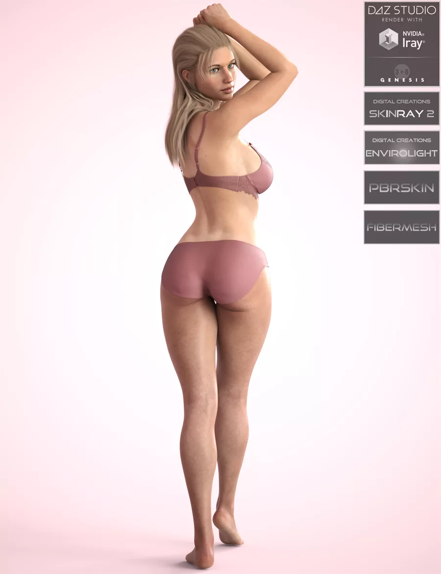 Anatomically Correct: Danie for Genesis 3 and Genesis 8 Female (8.1)