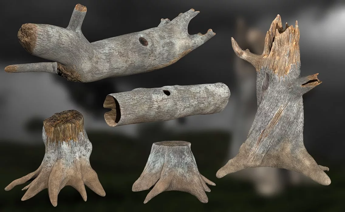 Logs and Stumps for DAZ Studio