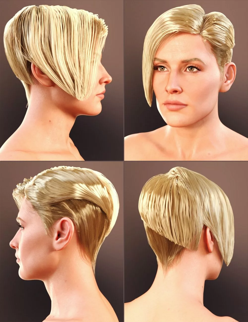 AlFan Short Asymmetrical Hair for the Bodyguard HD