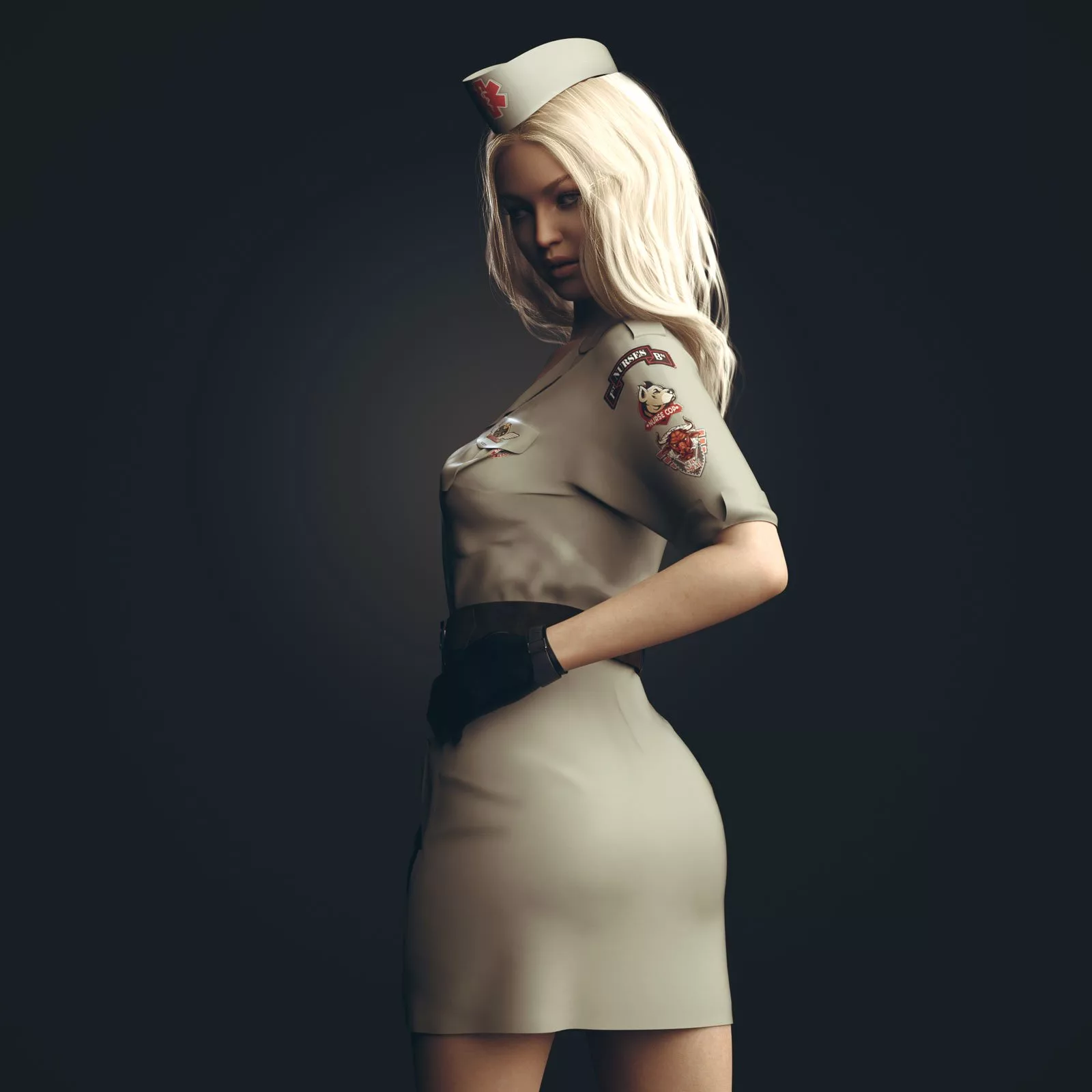 dForce Military Nurse Outfit Bundle for Genesis 9, 8, 8.1 Female