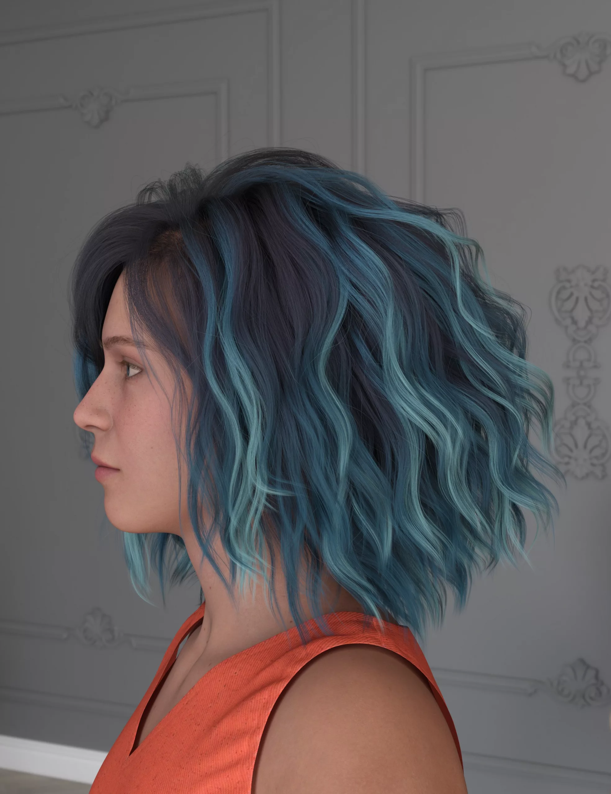 dForce XYZ Realistic Short Messy Hair for Genesis 9