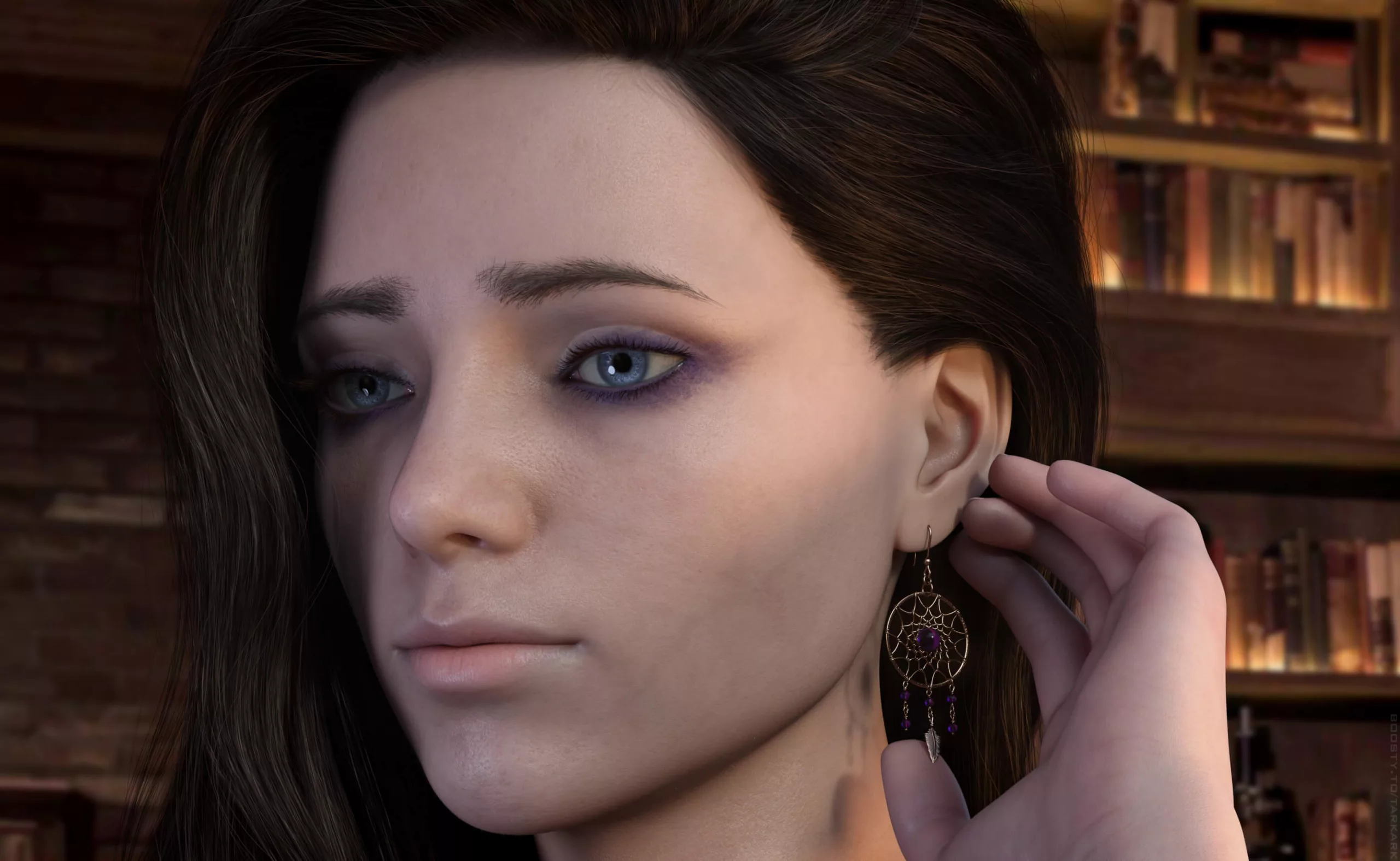 Dreamcatcher Earrings for Genesis 8 and 8.1 Female