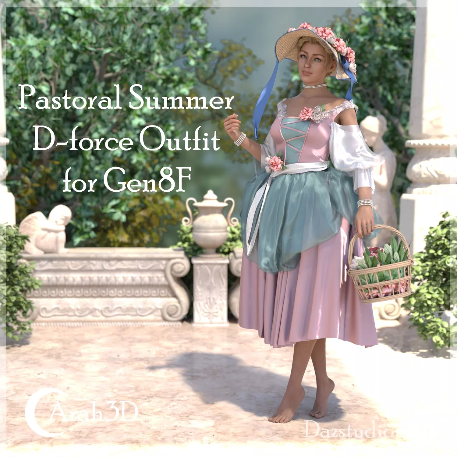 Arah3D Pastoral Summer D-force Outfit for G8F