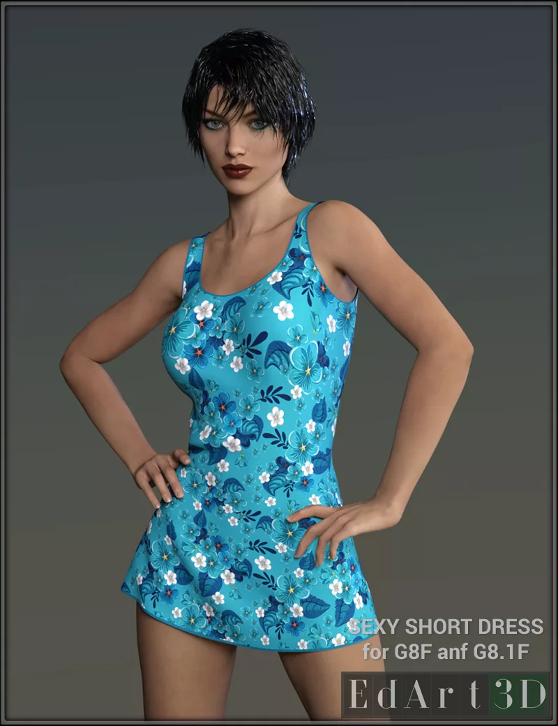 Dforce Sexy Short Dress For G8 And G81 Female ⋆ Freebies Daz 3d