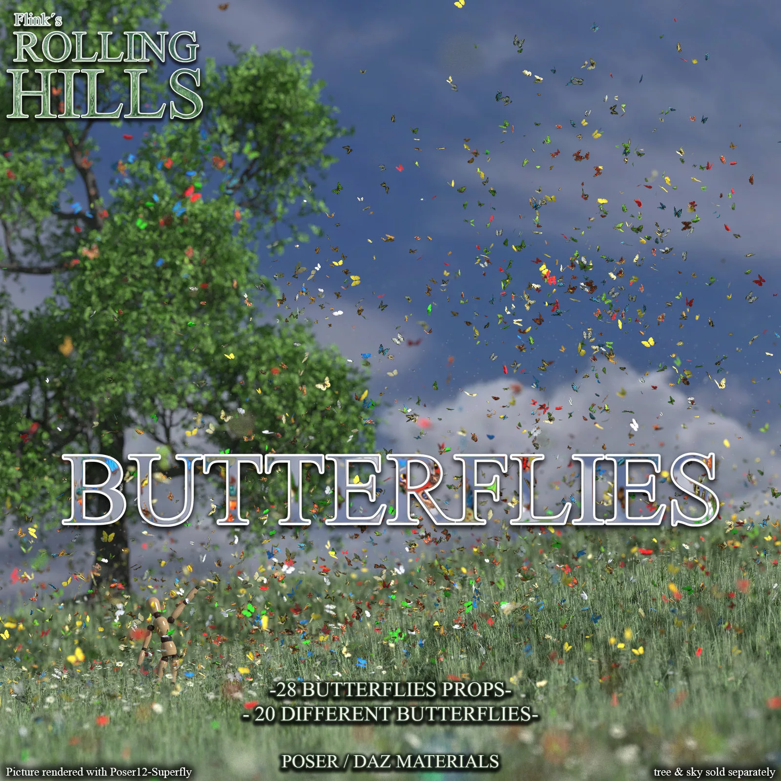Flinks Rolling Hills - Butterflies