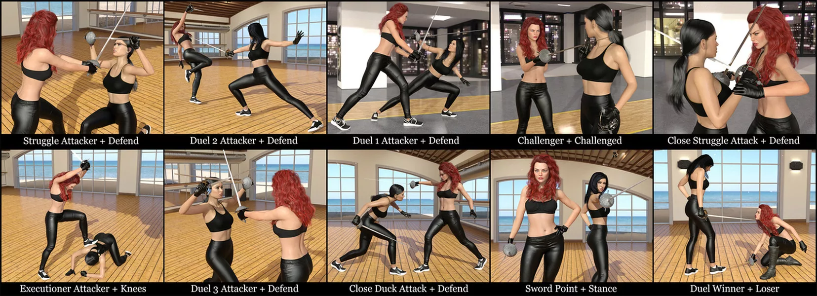 Rapier Sword Poses for Genesis 8 and 8.1 Females