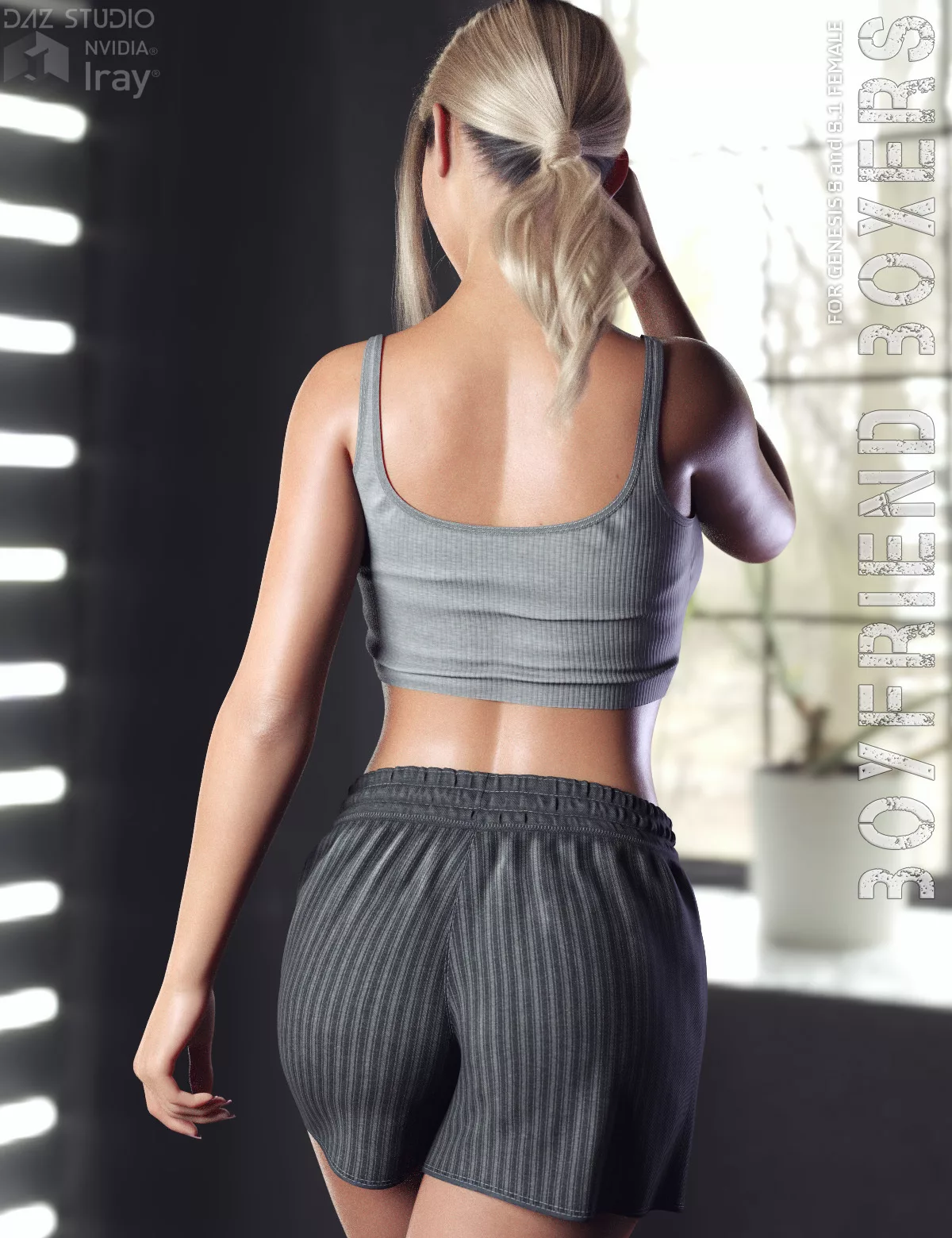 dForce Boyfriend Boxers for Genesis 8 and 8.1 Female