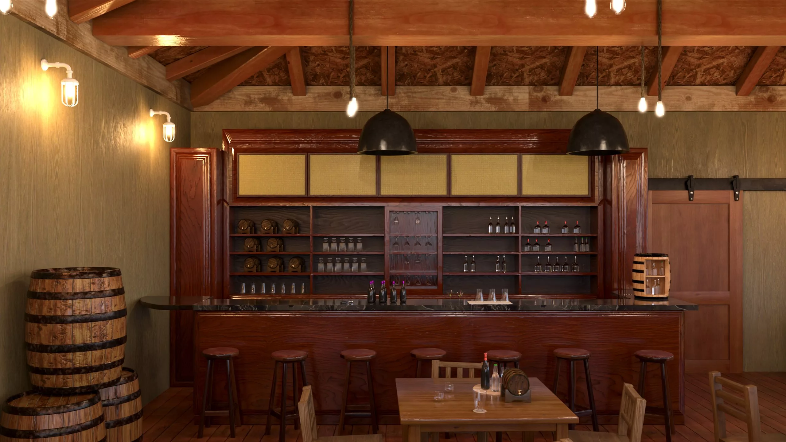 Old Interior Barn Bar