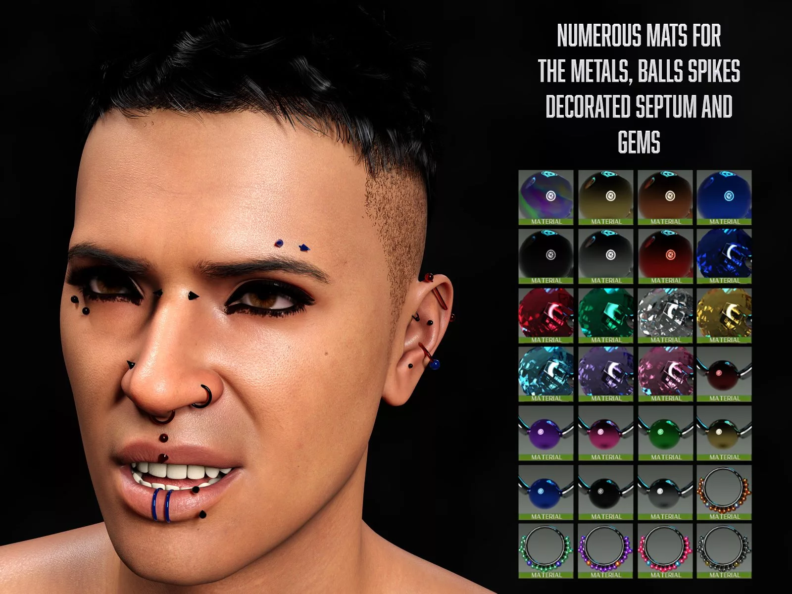 Poison Piercings for Genesis 9