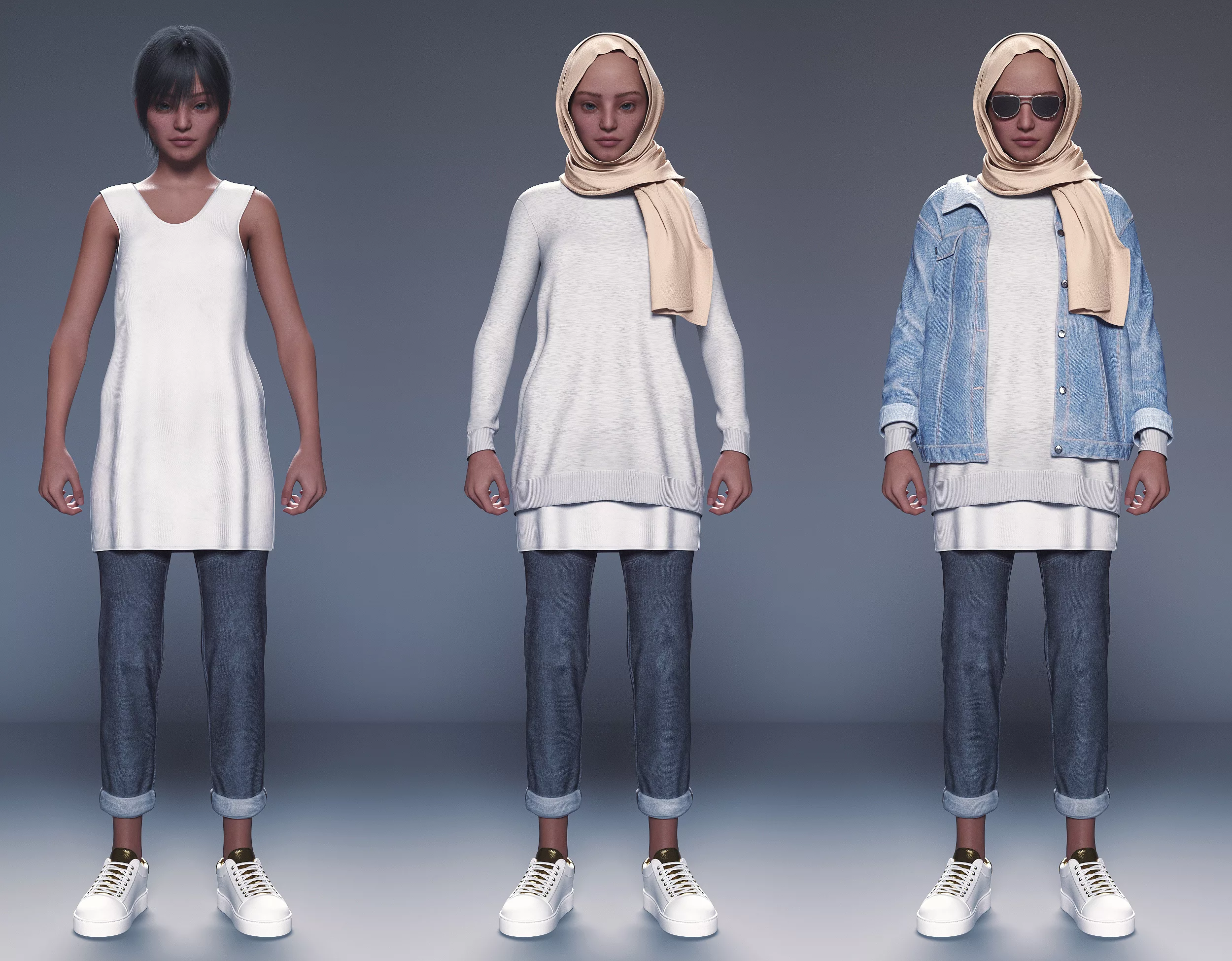 dForce Modern Middle Eastern Outfit for Genesis 9