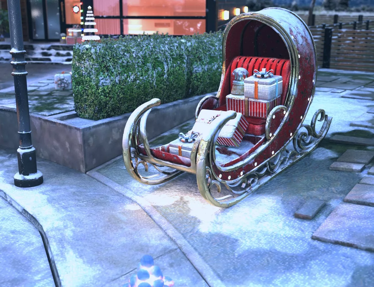 XI Futuristic Christmas Village Snow