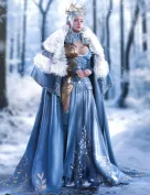 dForce Snowflake Queen Outfit for Genesis 9