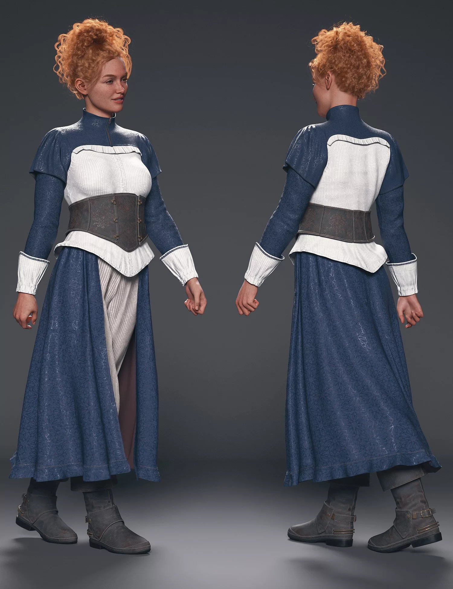 dForce Victorian Lady Outfit Texture Add-On