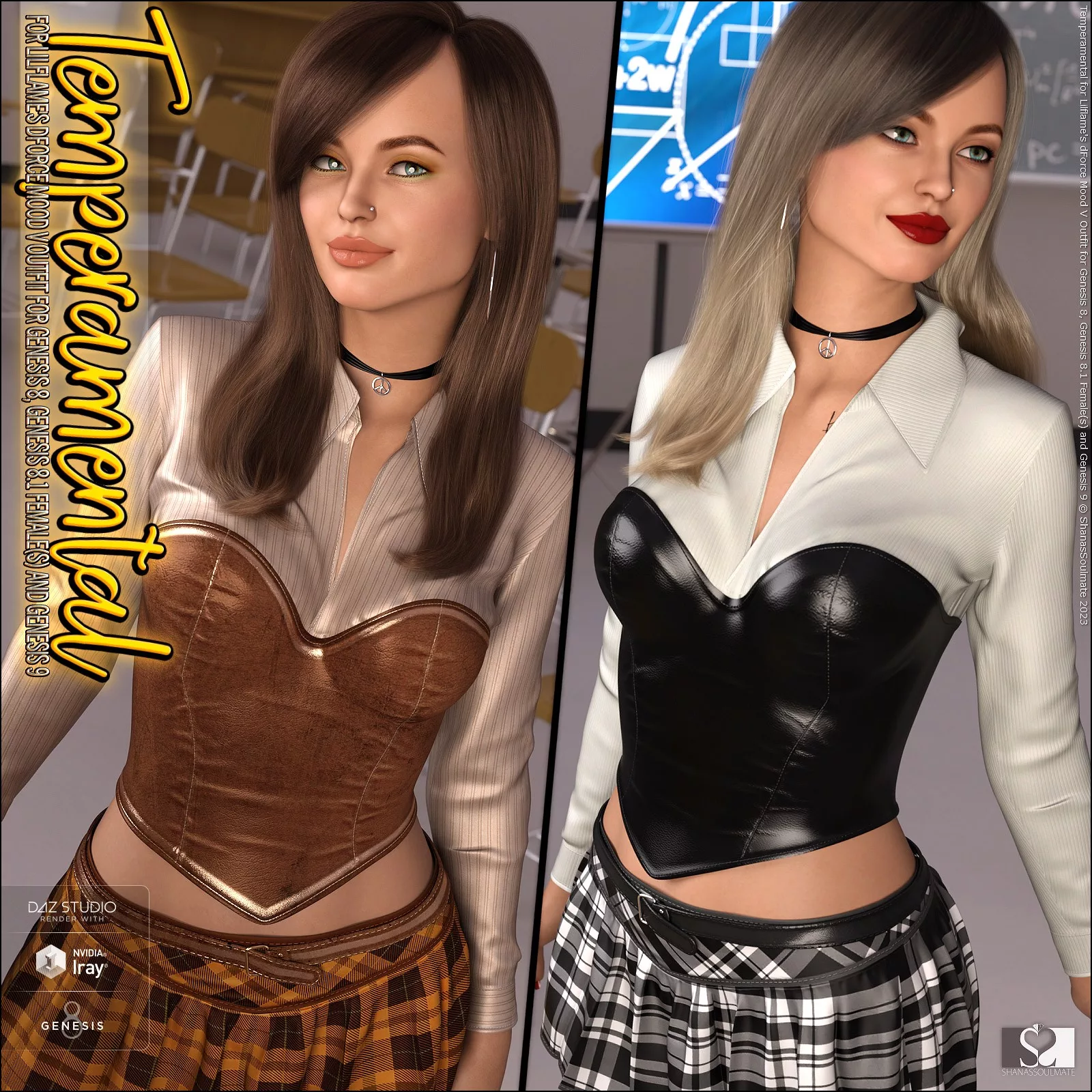 Temperamental for dForce Mood V Outfit for Genesis 8-8.1F and G9