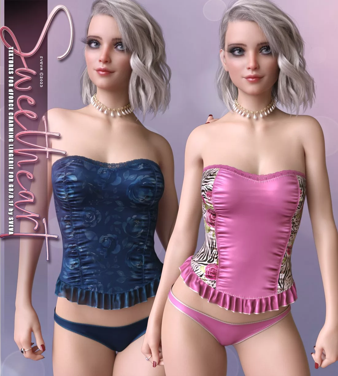 Sweetheart Textures for dForce Charming Lingerie II