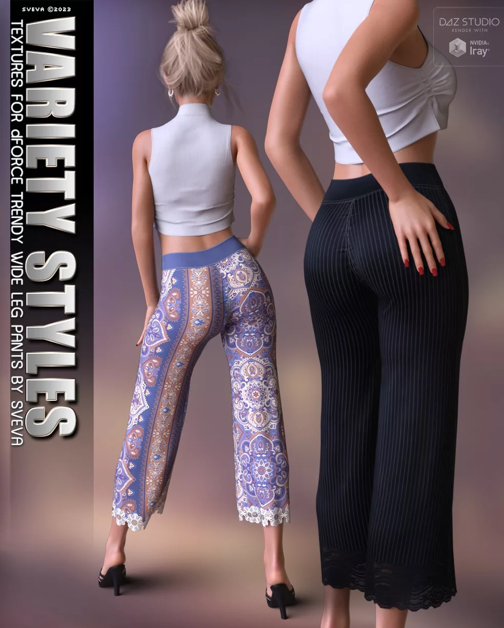 Variety Textures for Trendy Wide Leg Pants