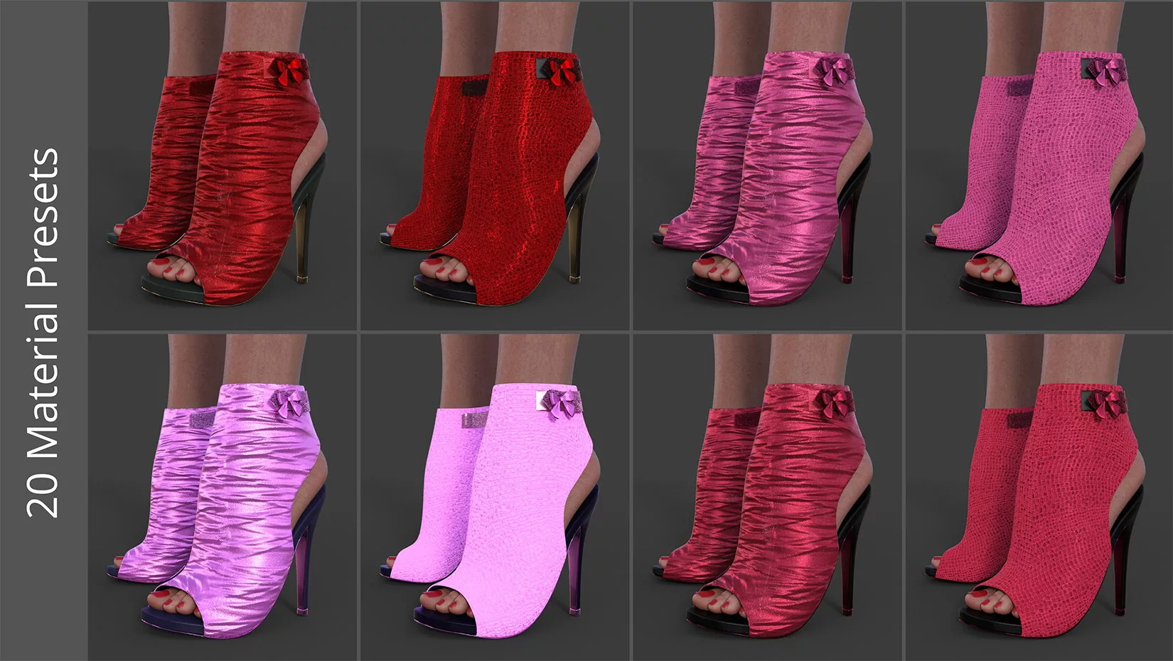 Peekaboo Heeled Booties for Genesis 9