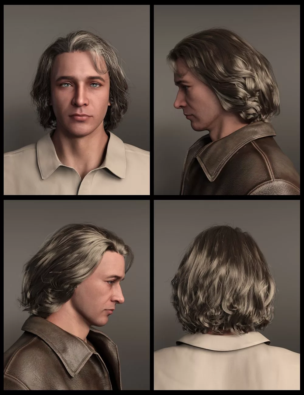 Qinfen Hair for Genesis 9