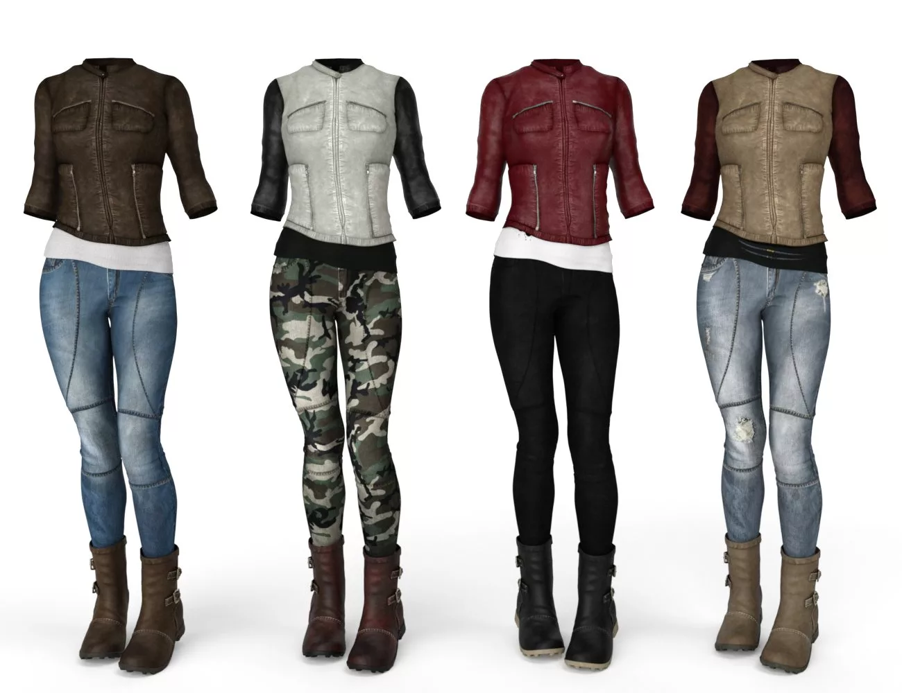 dForce Sleek Rider Outfit Textures