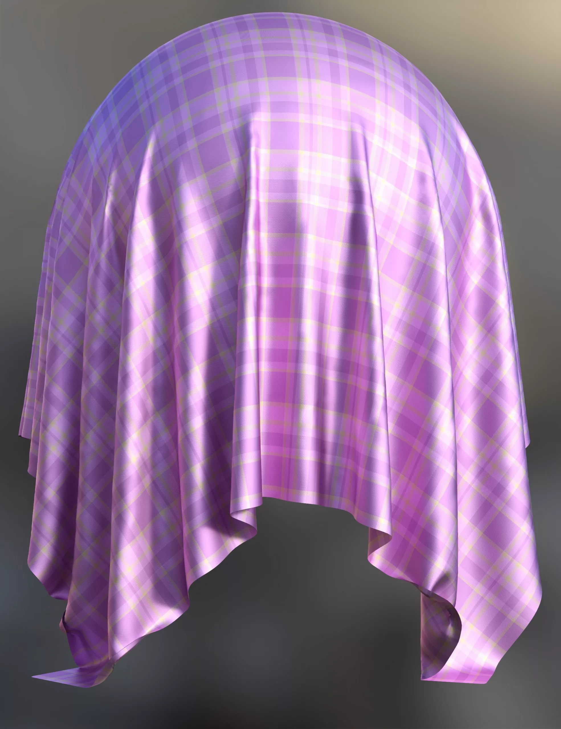 Summer Silk Tartan Fabric Iray Shaders