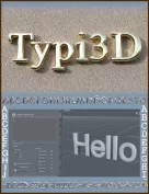 Typi3D: fonts to 3D - Windows version