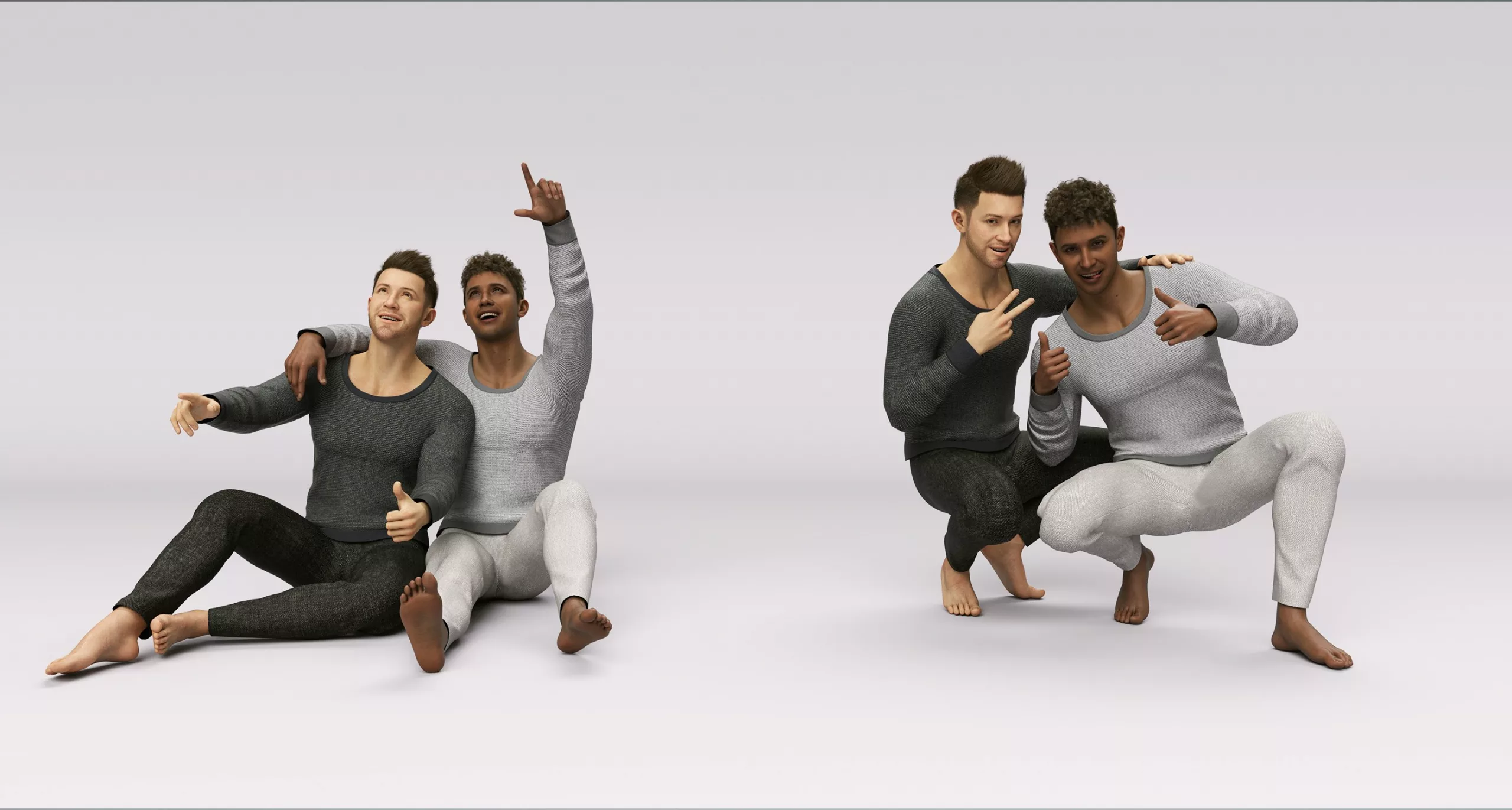 Best Mates Poses for Genesis 9