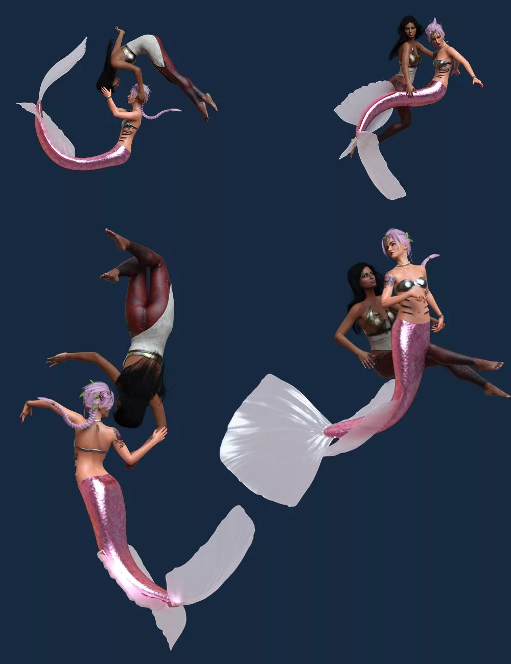 Diversea II Hierarchical poses for Coral 8.1 and Poses for Genesis 8.1 Female