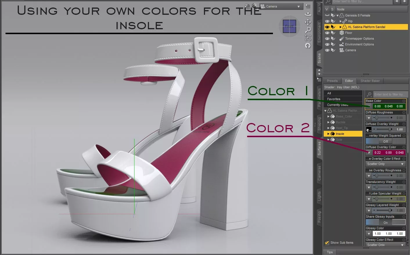HL Sabina Platform Sandal for Genesis 9, 8 and 8.1 Female