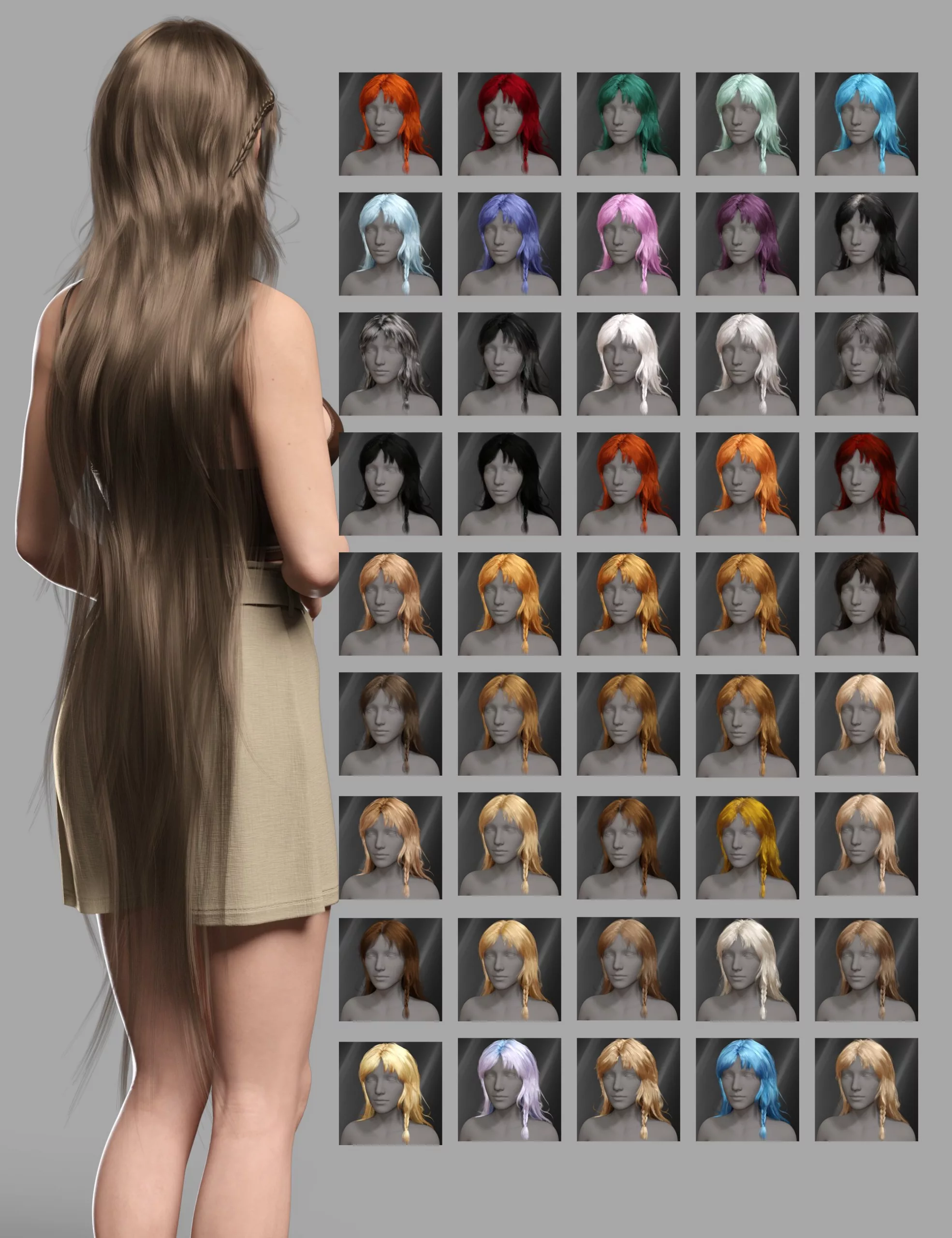 HS Beleth Long Hair for Genesis 9, 8, and 8.1 Female