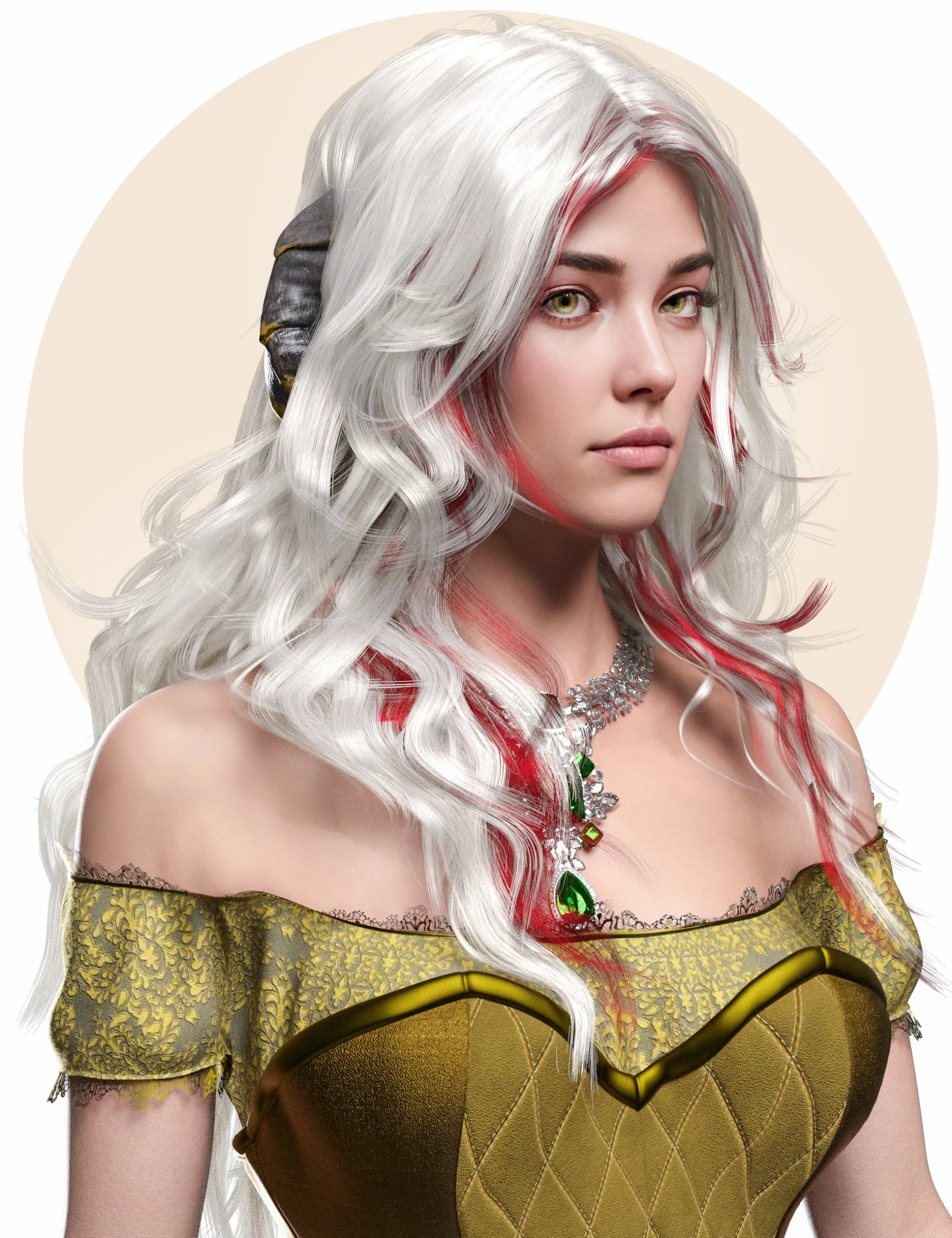 HS Lilithra Storm Hair For Genesis 9, 8, and 8.1 Female