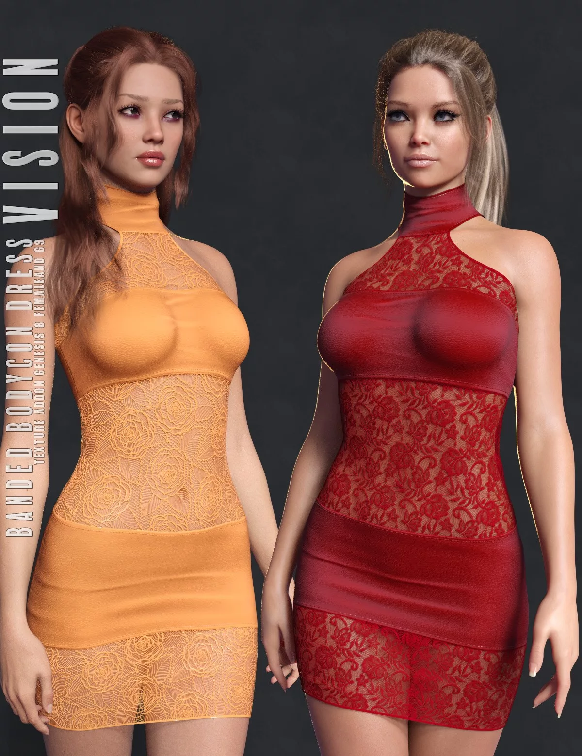 Vision for Banded Bodycon Dress Genesis 8-8.1F and G9