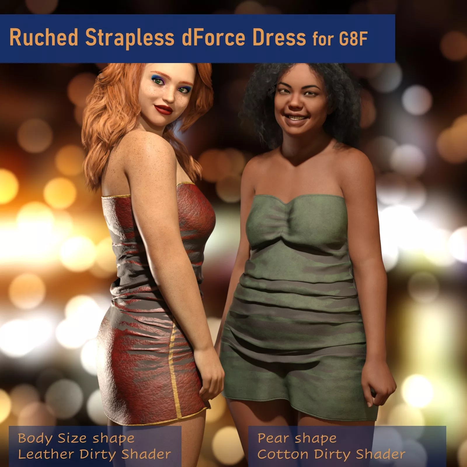 Ruched Strapless dForce Dress for G8F