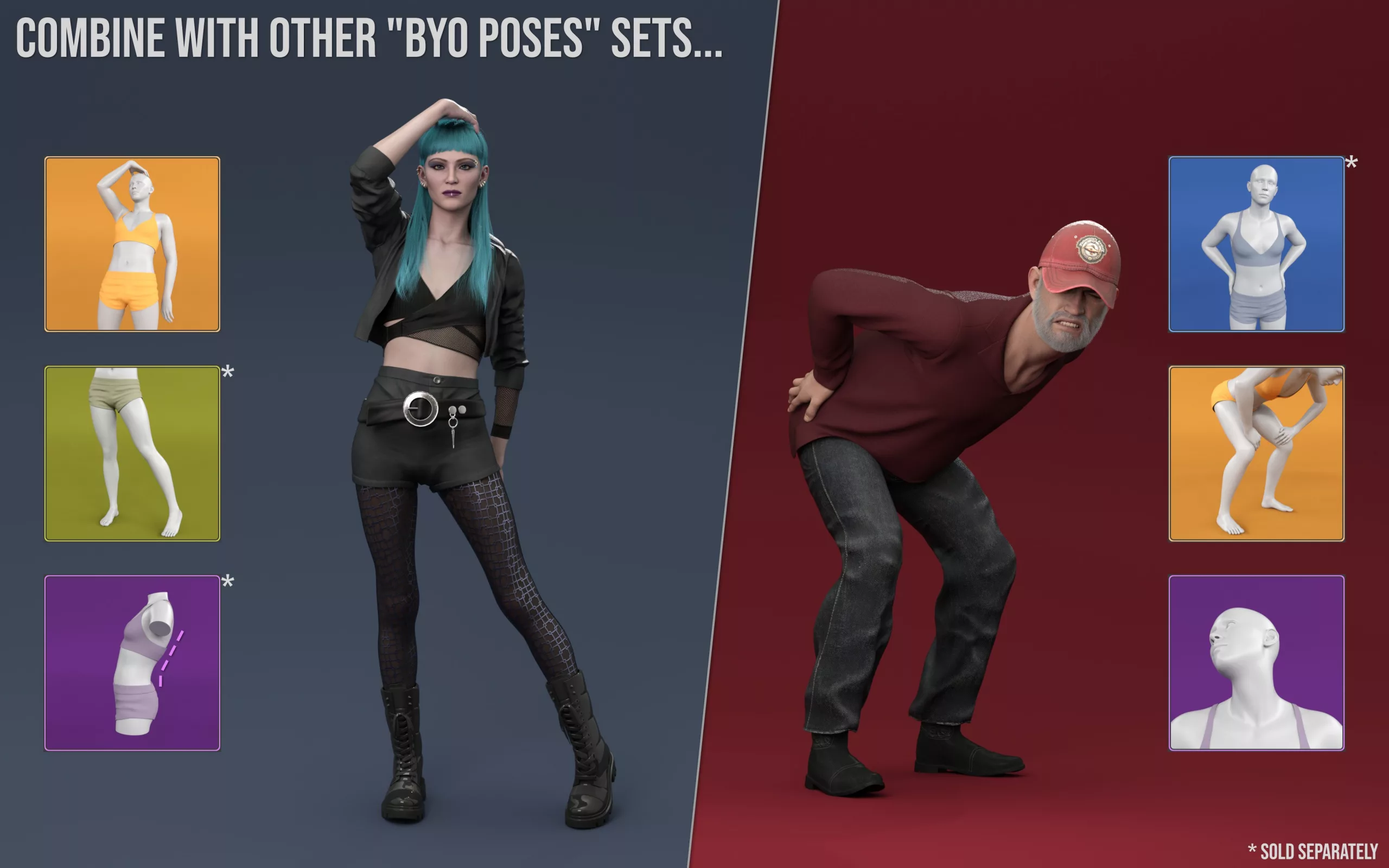 NG Build Your Own Bending Poses for Genesis 9