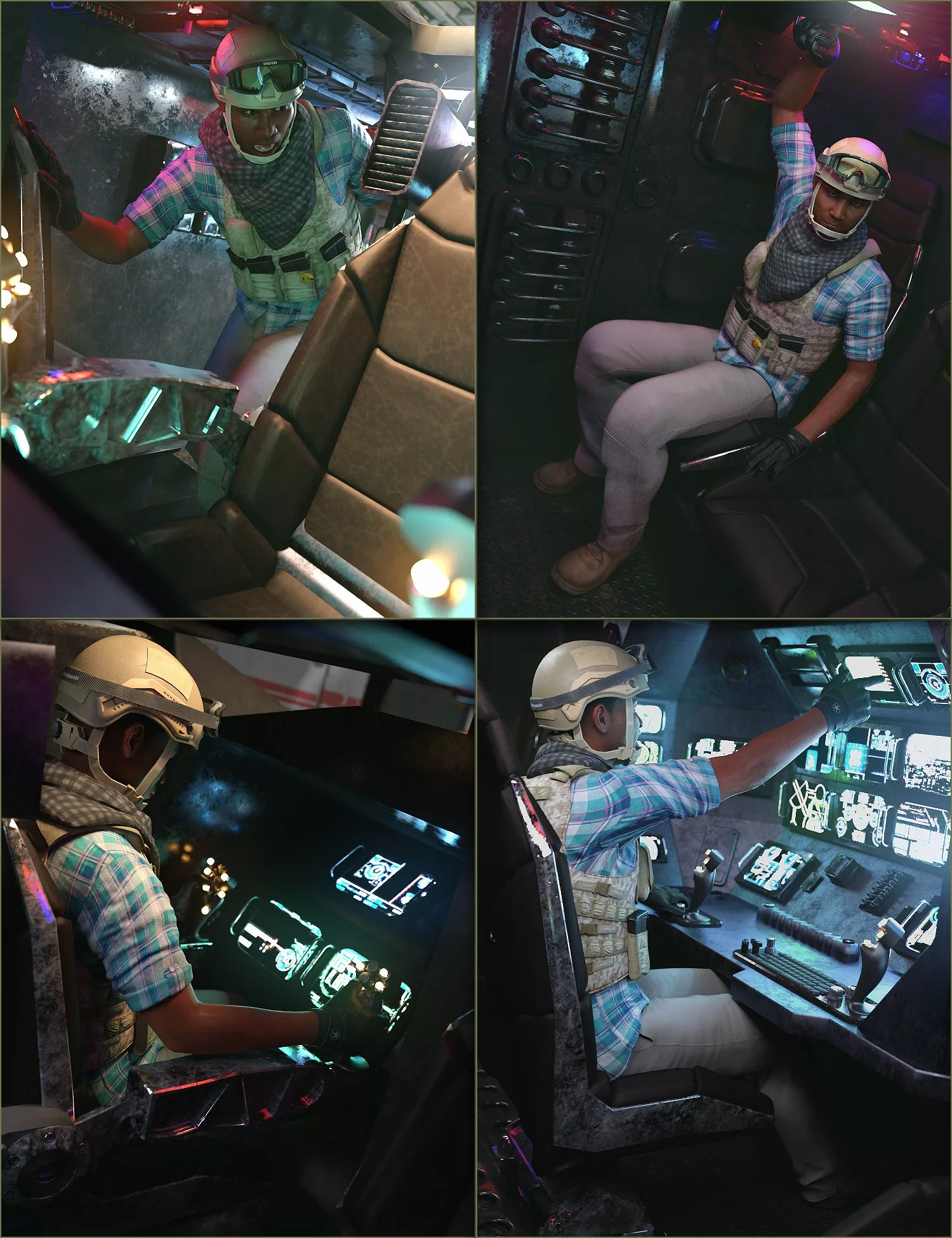 Off-World Marines Poses for Genesis 8 and Cassius HD