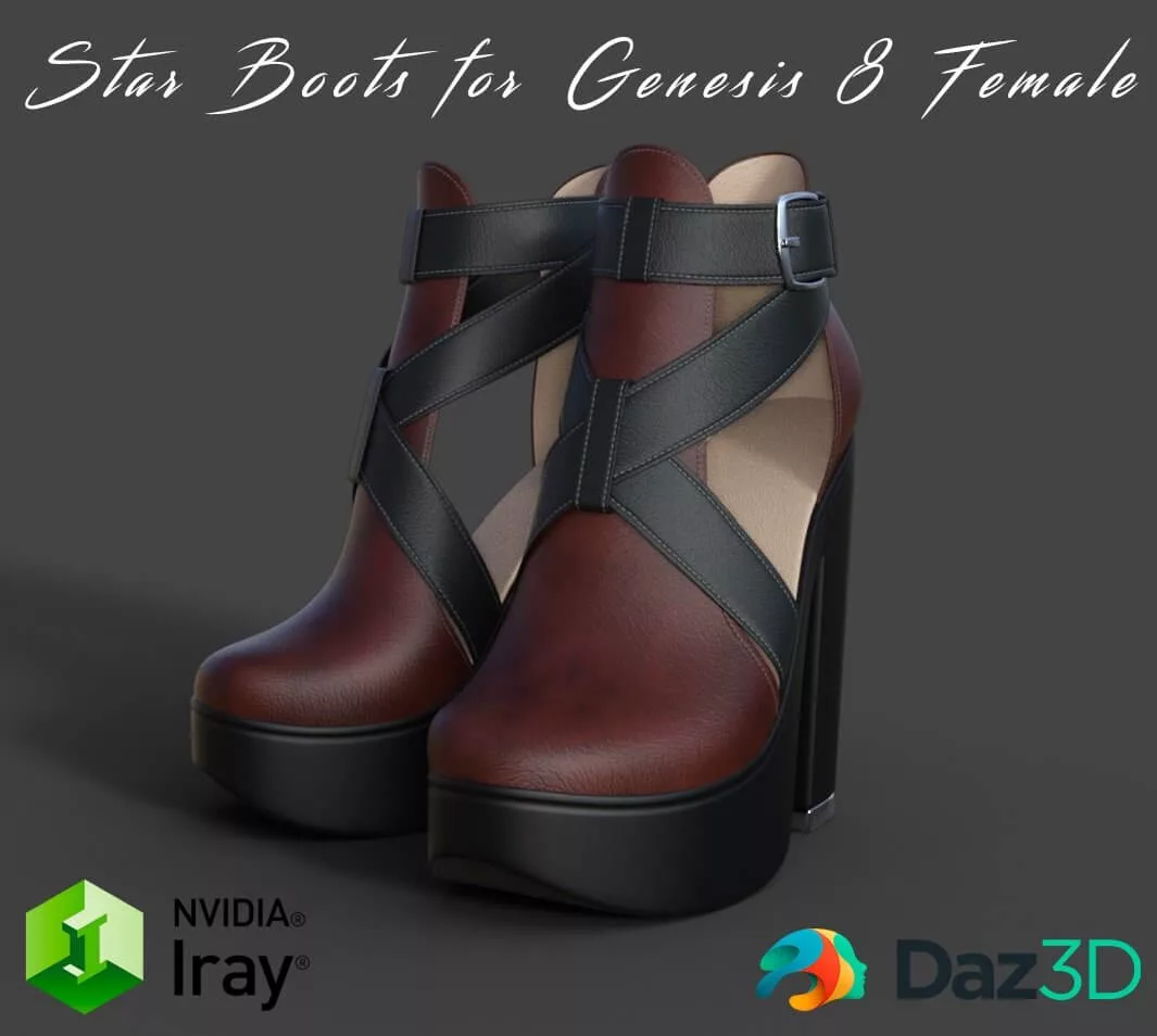 Star Boots For Genesis 8 Female
