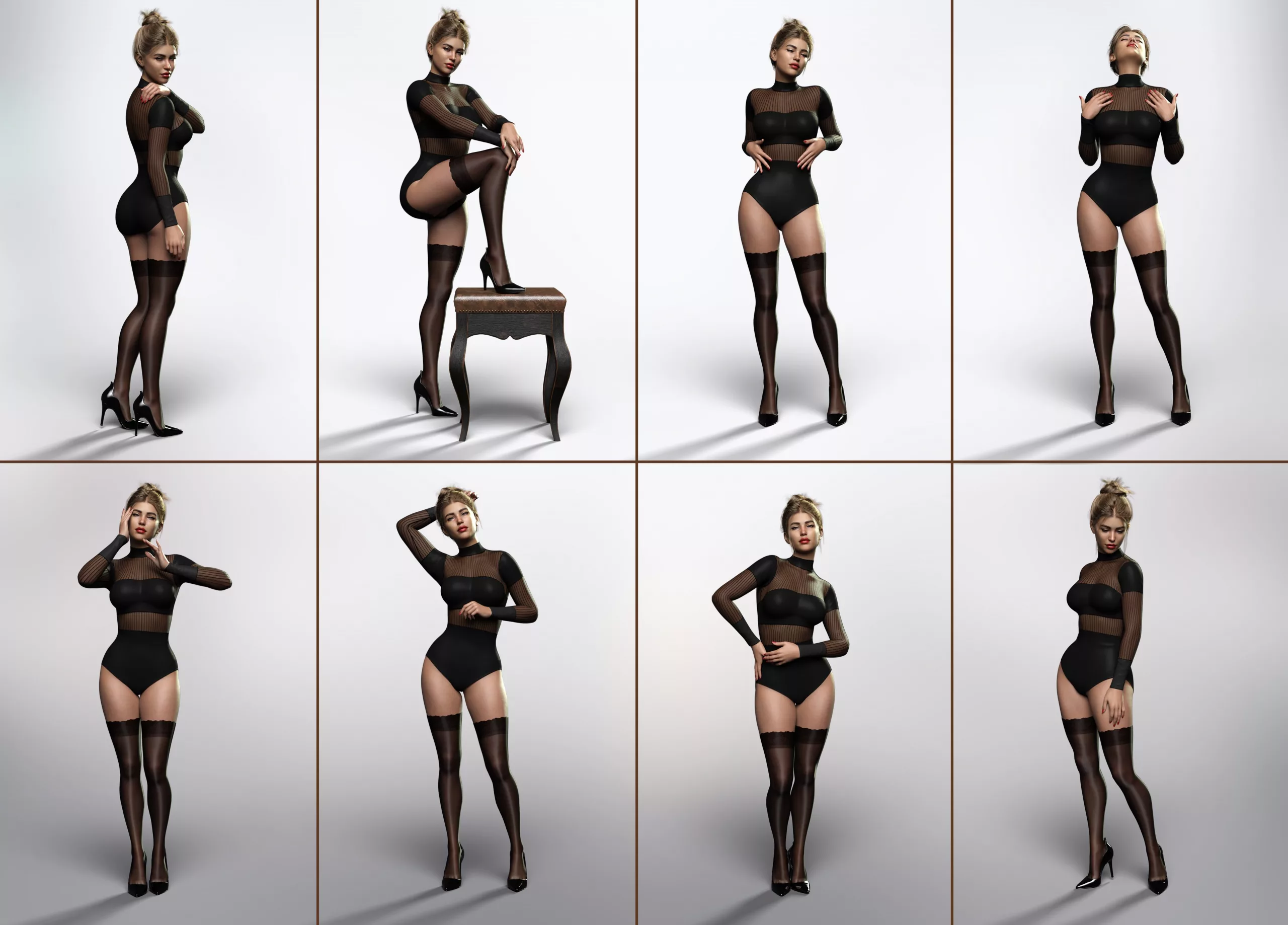 Z Boudoir Elegance Shape and Pose Mega Set for Genesis 9