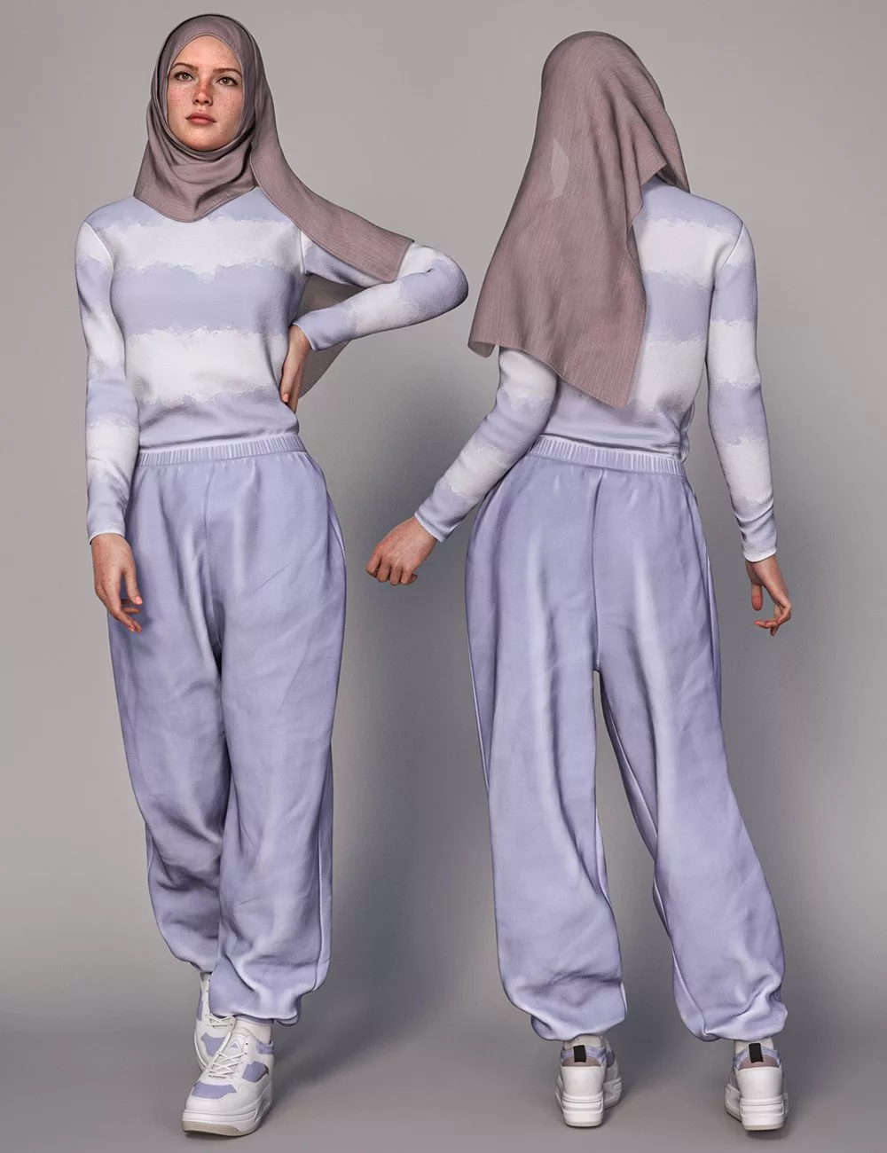 dForce Casual Hijab Outfit Texture Add-On