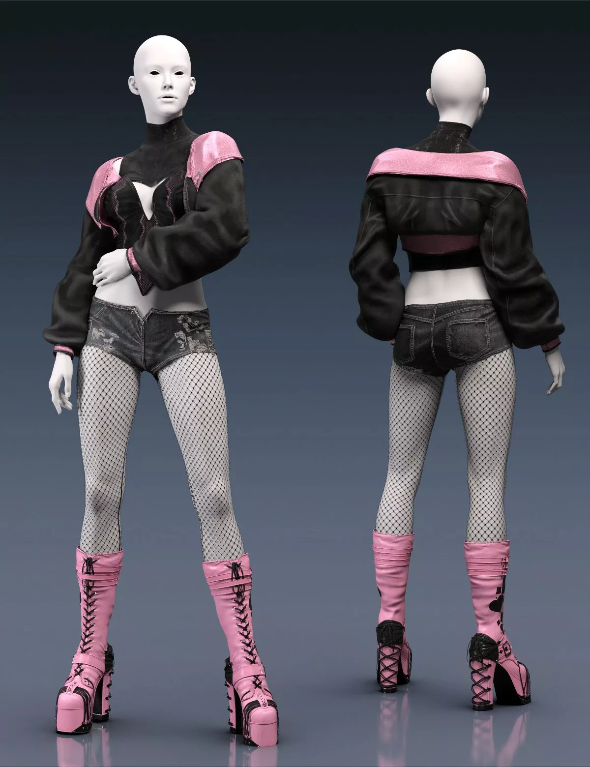 dForce Dark Side Outfit Texture Add-On