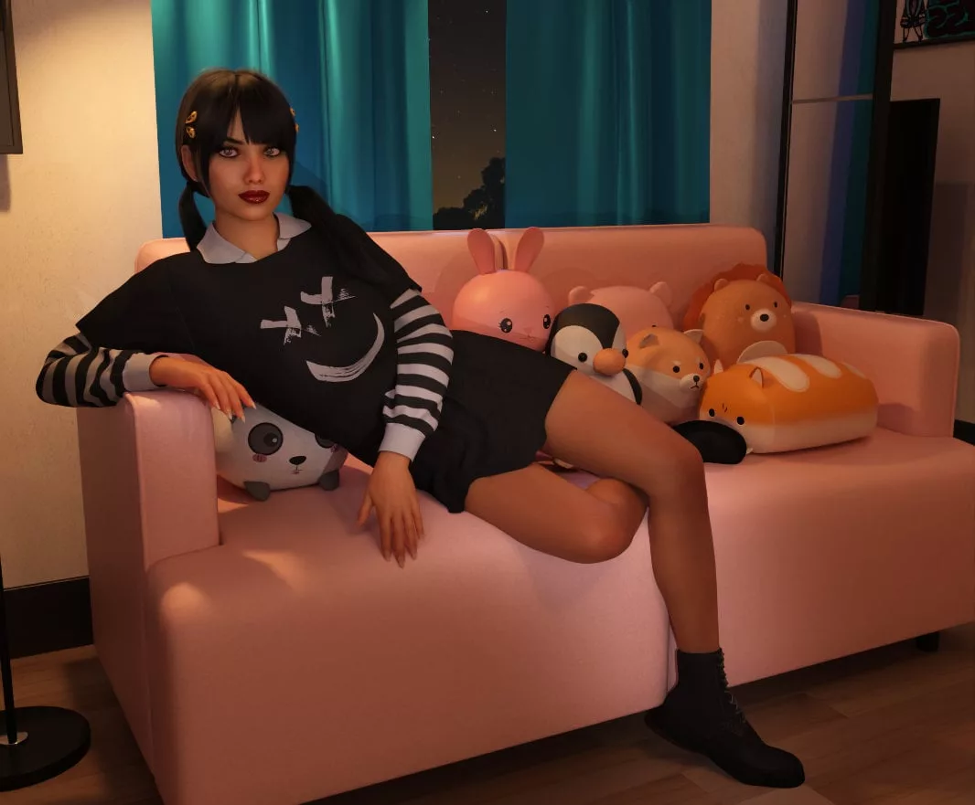 dForce FG Gothic Egirl Outfit for Genesis 8 Female