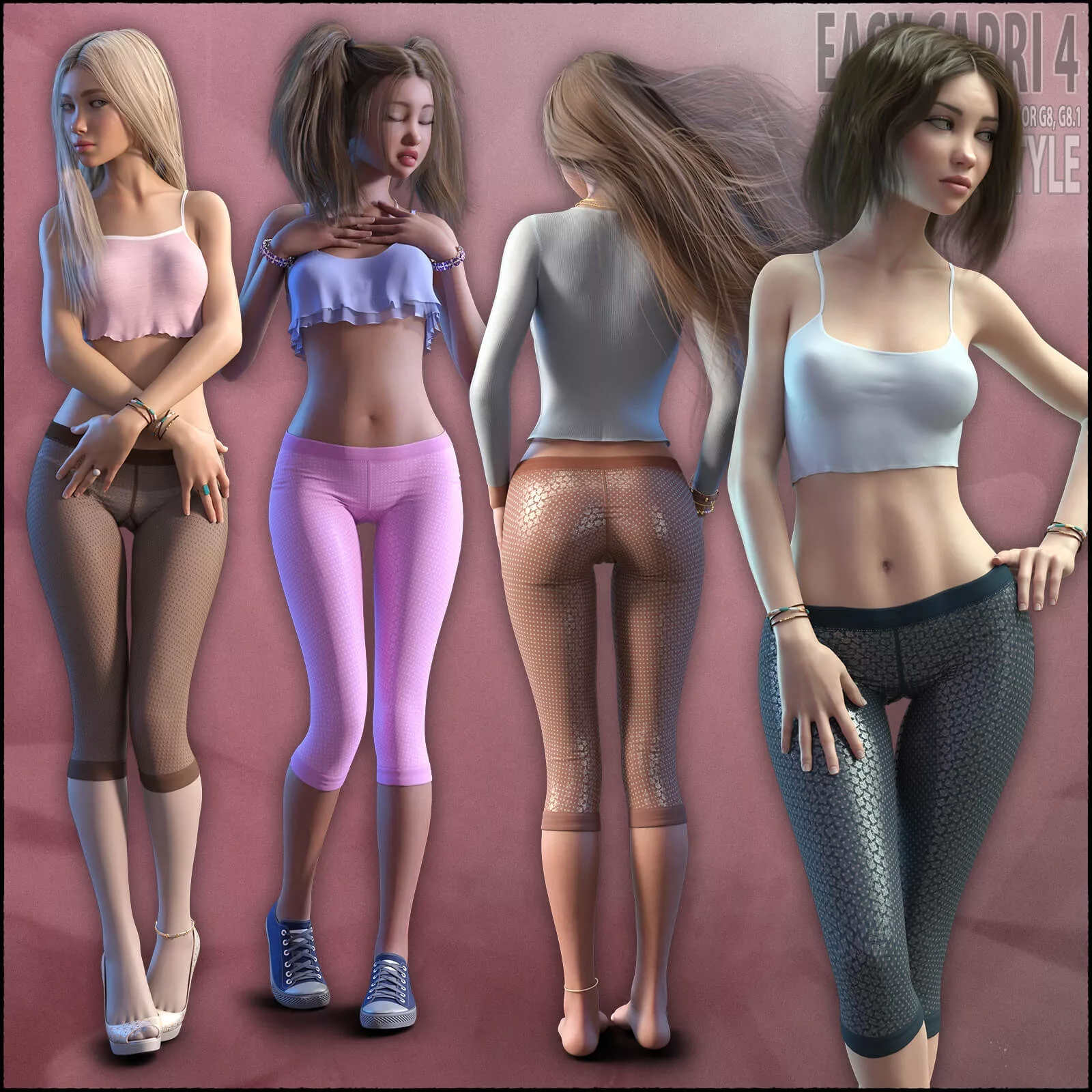 Easy Capri 4 for Genesis 8 and 8.1 Female