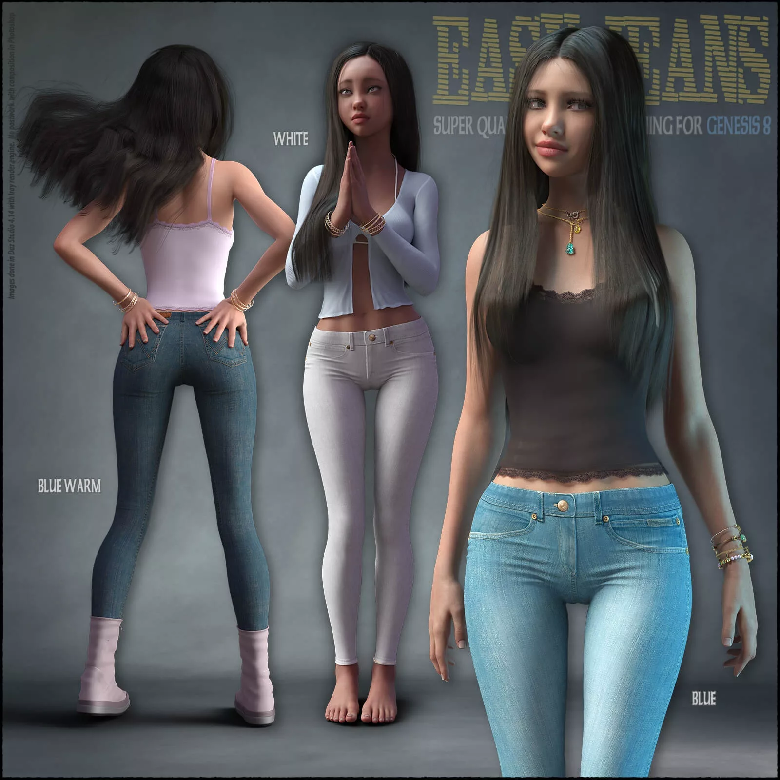 Easy Jeans for Genesis 8 and 8.1 Female Personal License