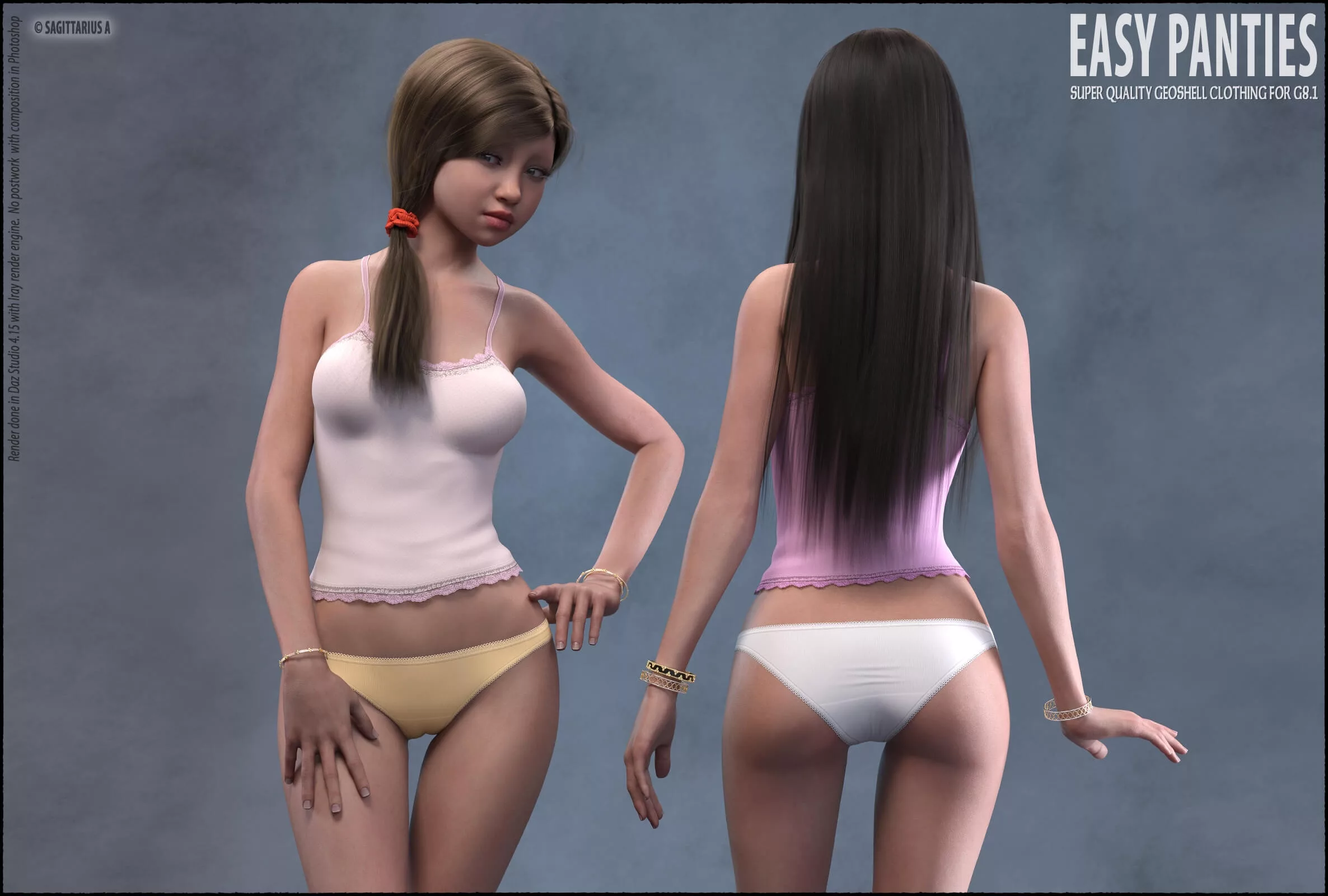 Easy Panties for Genesis 8.1 and 8 Female. Personal License