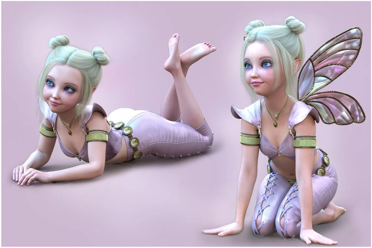 V Little Pixie Poses For Pixie 9 and Genesis 9 Base Feminine
