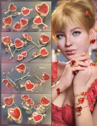 VRV Emily Jewelry Valentines Addon for Genesis 9, 8.1, and 8 Females