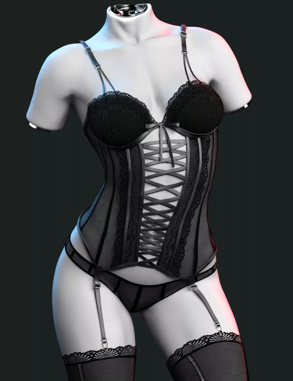 X-Fashion Court Stylish Corset for Genesis 9