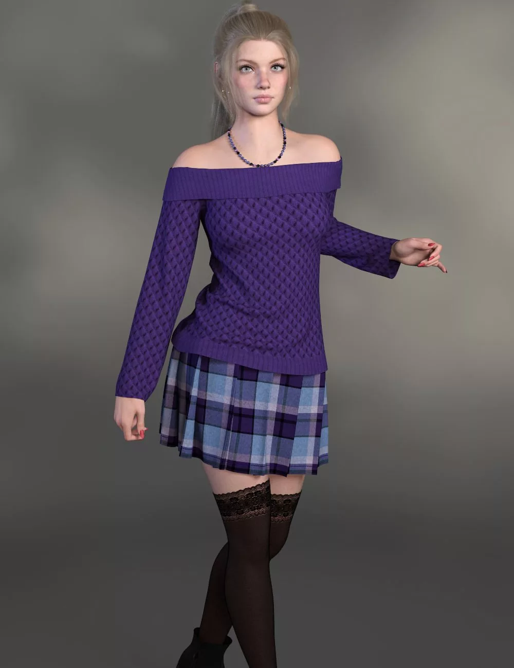 dForce Zoey Winter Outfit for Genesis 9